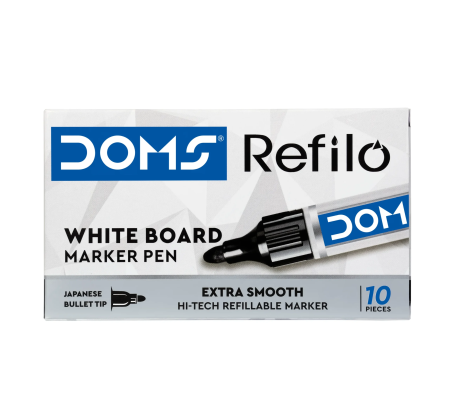 DOMS Refilo White Board Market-Black
