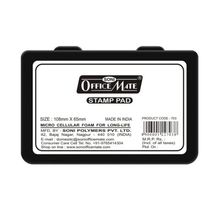 OfficeMate Stamp Pad Medium-Black 703