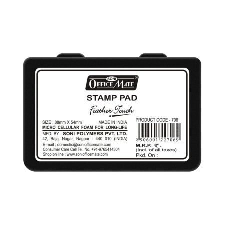 OfficeMate Stamp Pad Small-Black 706