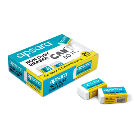 Apsara Non Dust Eraser (Pack of 20)