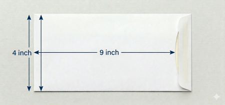 Envelop White 80 GSM 9X4(Pack of 50)