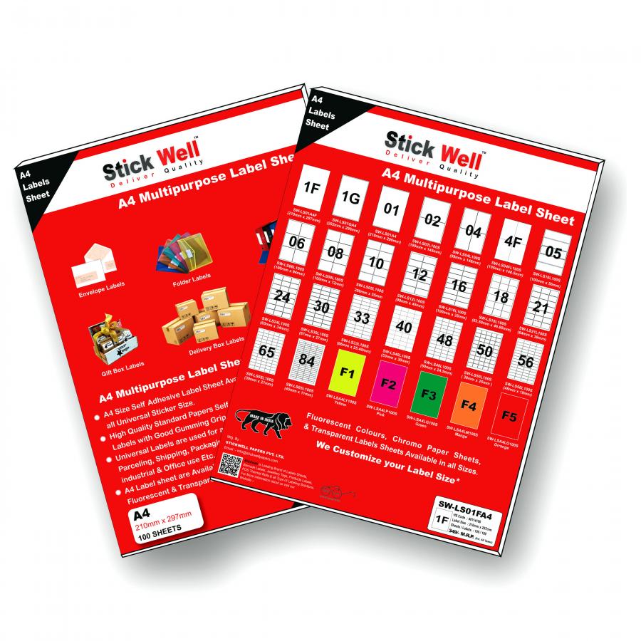 Stick Well 53X30mm A4 Sticker - Image 2