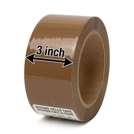 Cello Tap 3"X100m Brown