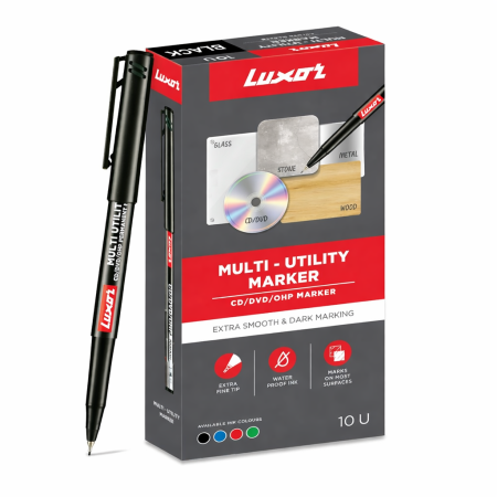 Luxor CD Marker Black(Pack of 10)