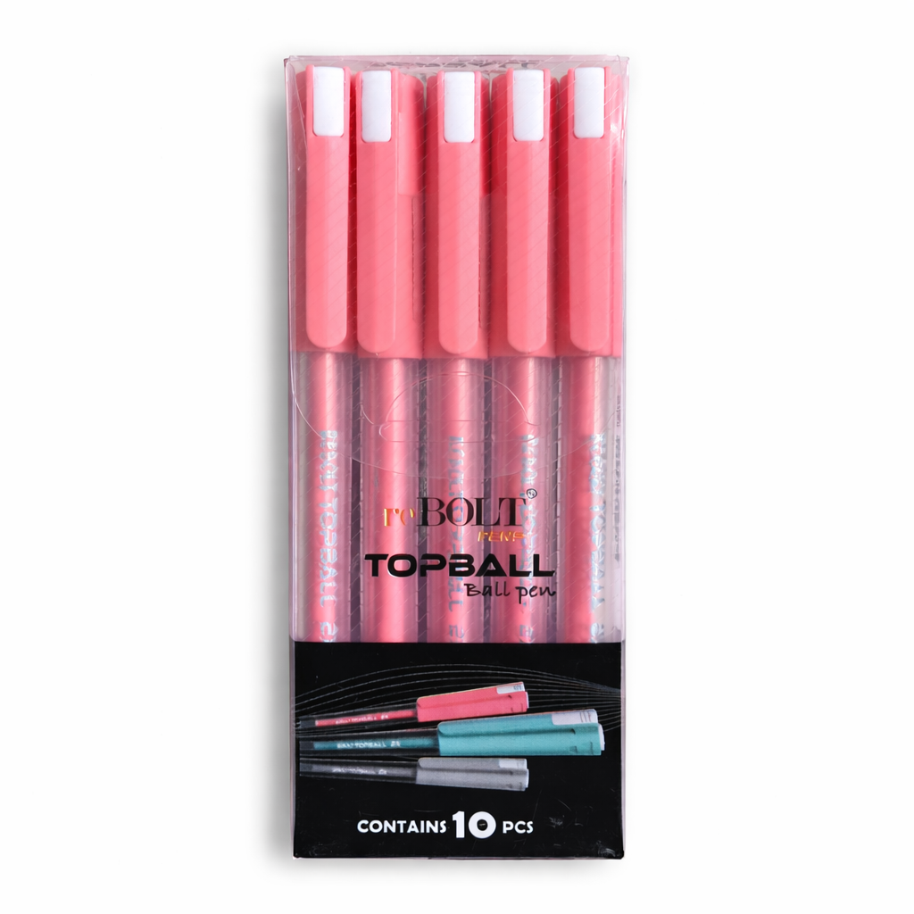 Rebolt TOPBALL Pen Red (Pack of 10)