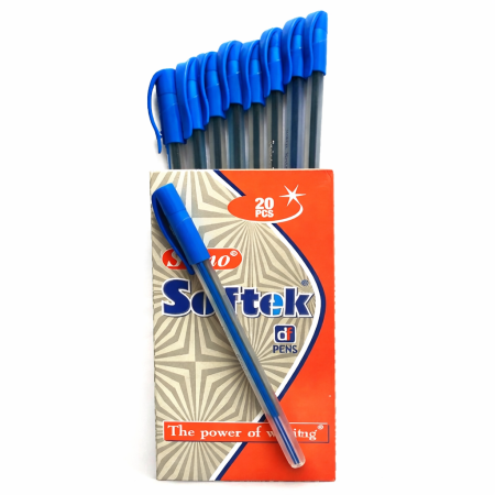 Saino Softtech Pen - Blue(Pack of 20)