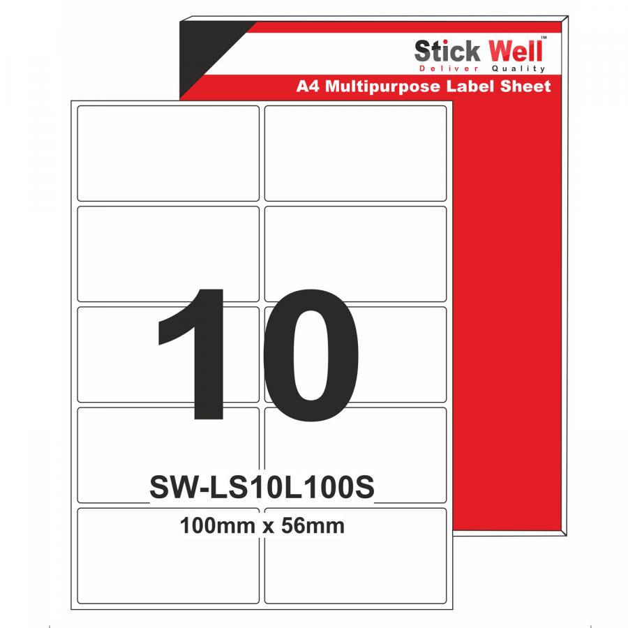 Stick Well 100X56mm A4 Sticker